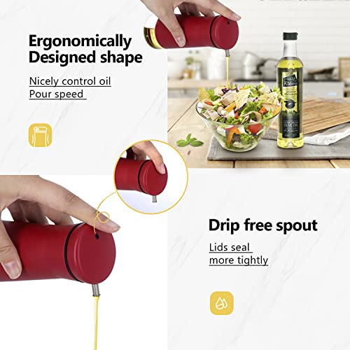 Red Oil And Vinegar Dispenser Set (Red)