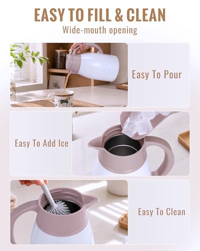 Thermal Coffee Carafe 51 Oz (White / 51 Ounces)