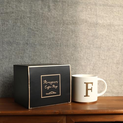 Monogram Ceramic Mugs (gold-F)