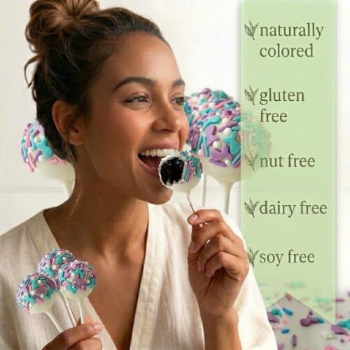Mermaid Sprinkles for Baking (Blue, purple, pink)