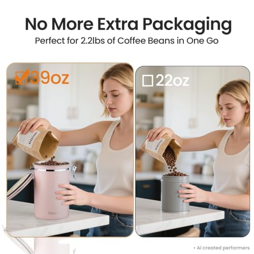Coffee Canister (Pink / 39 oz)