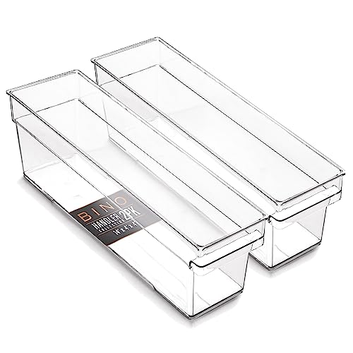 Plastic Storage Bins (2PK SMALL - 14 x 4 x 4)