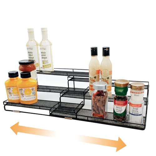 3 Tier Wide Expandable Cabinet Spice Rack Organizer (Comfort & Wide)