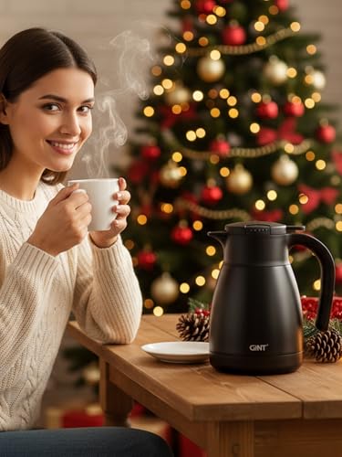 1L 34Oz Thermal Coffee Carafe (Black / 34 Ounces)