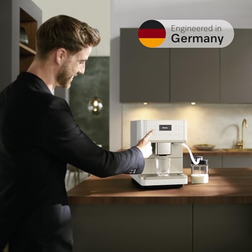 CM 6360 MilkPerfection Fully Automatic Coffee & Espresso Machine (Lotus White & Clean Steel Metallic)
