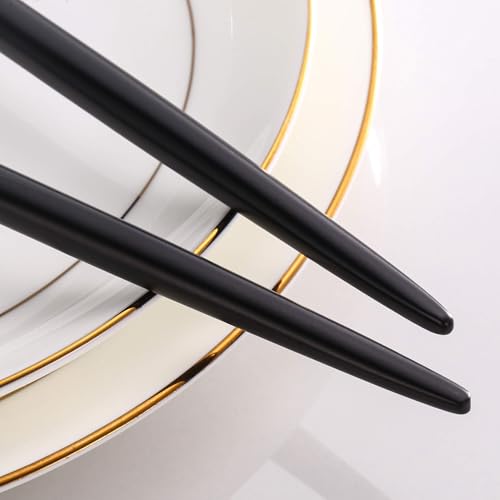 Silver Black Salad Serving Utensils (Silver Black)