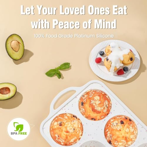 Silicone Muffin Pan with Metal Reinforced Frame (Standard 1p+Jumbo 1p)