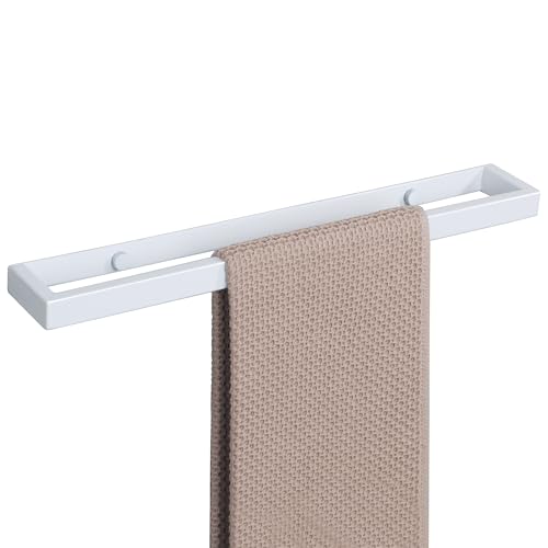 White Hand Towel Holder Towel Bar for Bathroom Wall Mounted 16 Inch (White / 16-Inch)