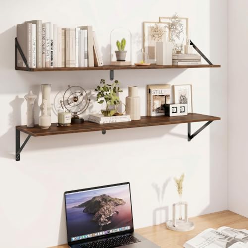 Black Deep Floating Shelves for Wall