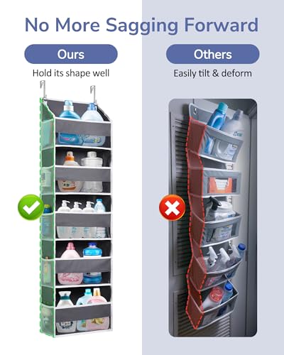 1 Pack Compact Size Over Door Organizer Slim Door Storage for Small (Dark Grey / 1 Pack-Compact)