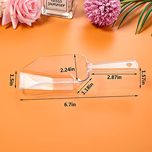 12 Pcs Plastic Mini Candy Buffet Scoops and Serving Tongs Set