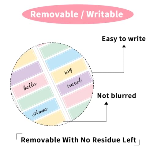300PCS Removable Labels (Colourful / 1*3 inch)