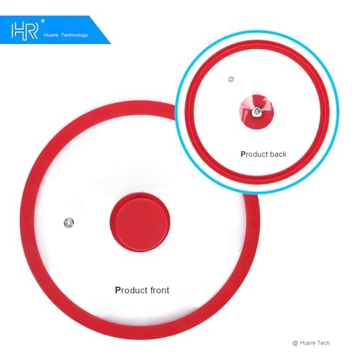 Vented Tempered Glass Cookware Lid Red 1 Pack (10" / Red)