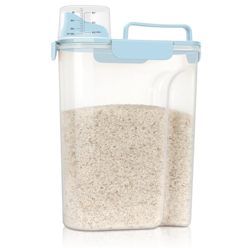 Airtight Rice Storage Container (Sky blue / 5L-1pack)