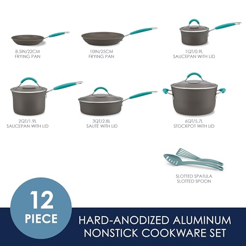 Cucina Dishwasher (Agave Blue / 12 Piece Hard Anodized)