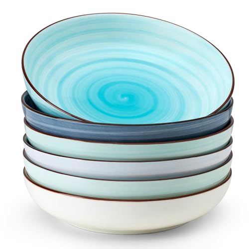 Pasta Bowls Set of 6 (Gradient Blue)