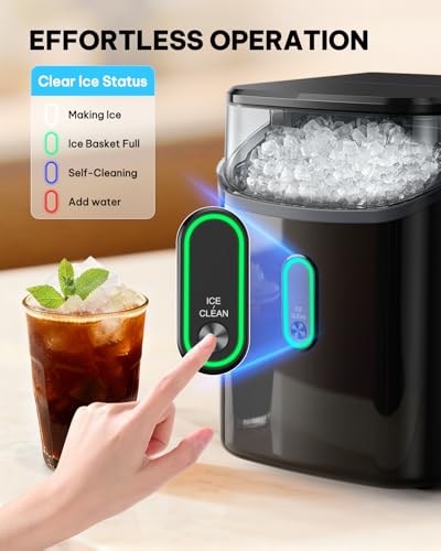 Nugget Ice Makers Countertop (Black / 33 lbs)