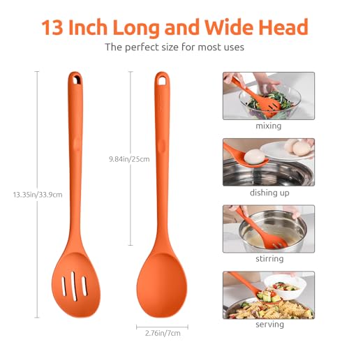 Silicone Spoons Set of 2 (Orange)