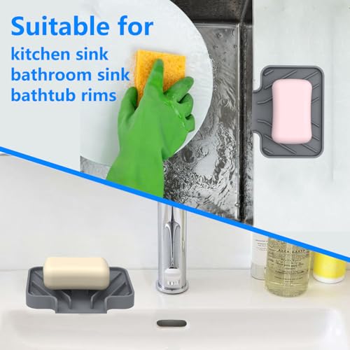 Sponge Holder for Kitchen Sink (Gray / 5"x3.5")