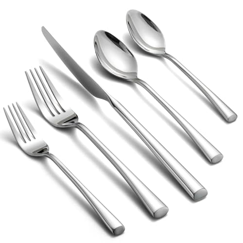 Bailey 20 Piece Forged Silverware Set Stainless Steel Flatware Set (Sliver / 20 pieces for 4)