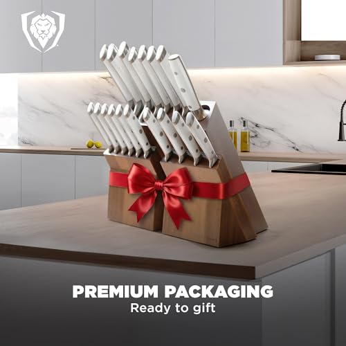 18 Pc Colossal Knife Block Set (18-Pc / Glacial White)
