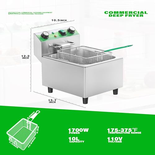 Electric Deep Fryer with Timer 10L