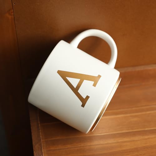 Monogram Ceramic Mugs (gold-A)