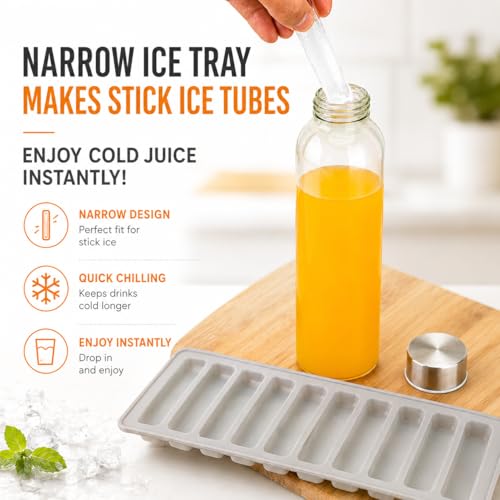 18 oz Clear Glass Juice Bottles with Stainless Steel Lids Leak Proof