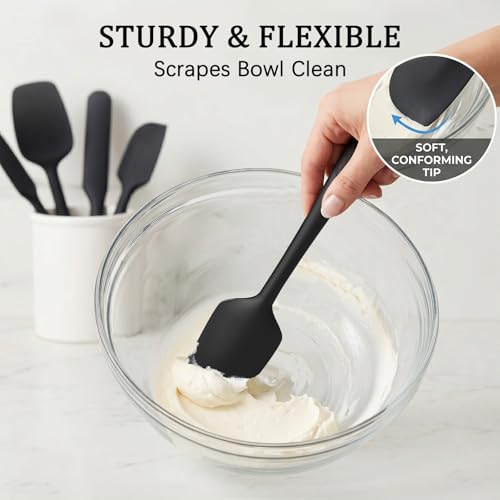 Silicone Spatula Set of 7 (PureBlack)