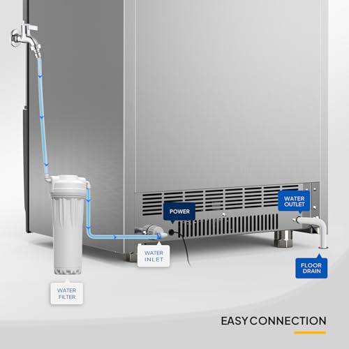 440lbs 24h Commercial Ice Maker (440lbs/Day with 77lbs Bin)