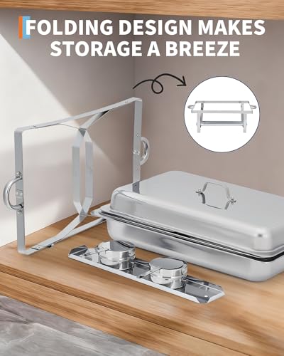 Chafing Dishes for Buffet 4 Pack (Silver / 4 Pack Combo)