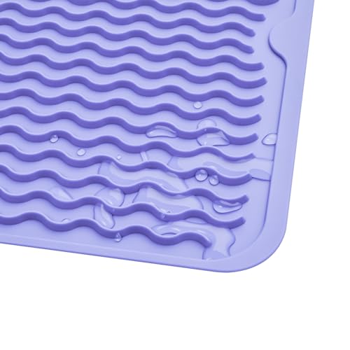Silicone Dish Drying Mat (Light Purple / 16"L x 12"W)