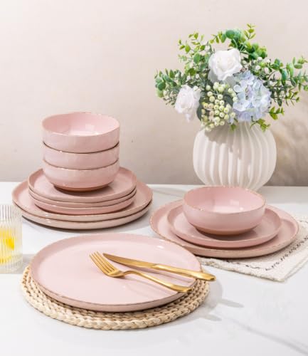Dinnerware Sets for 4 (Cloud Pink / Service For 4(12Pcs))