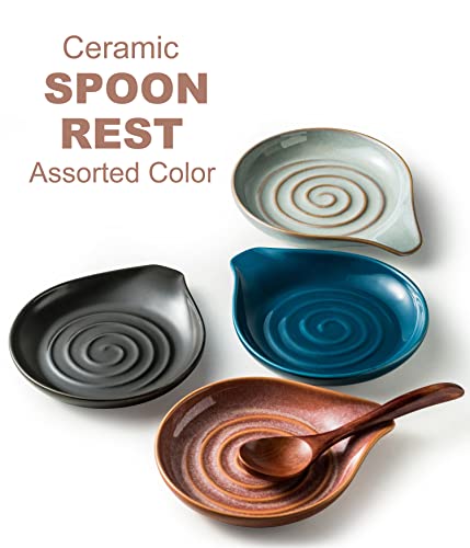 Spoon Rest Ceramic Cooking Spoon Holder for Kitchen Counter