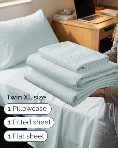 Twin XL 3 Piece Sheet Set (23 - Ice Blue / Twin XL)