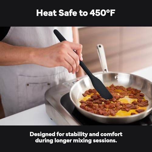 Nonstick Safe Silicone Spatula (Black)