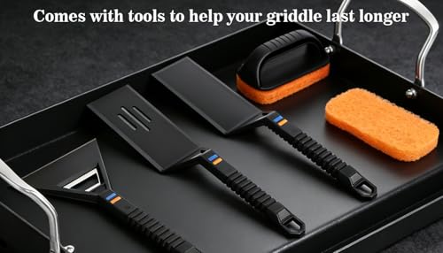 17" x 13" Cast Iron Grill Griddle Kit (17.1" x 13.1" x 2.5")