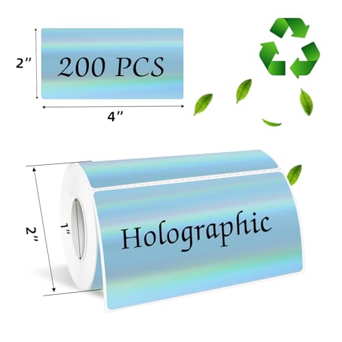 2x4 Inch Holographic Thermal Labels