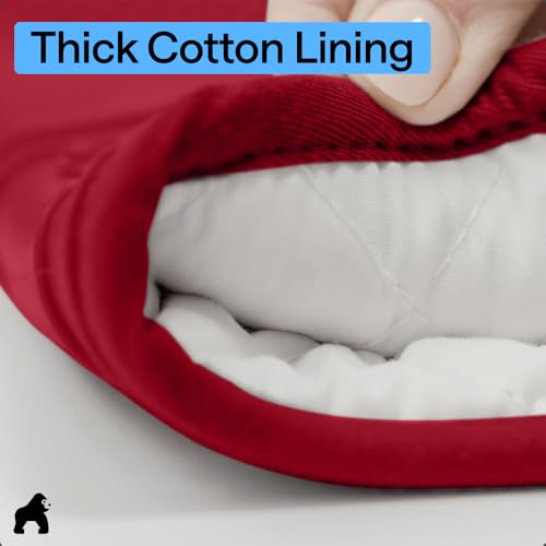 Silicone Oven Mitts (Red / 14.5" Oven Mitts)