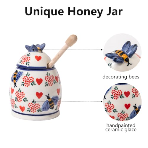 10oz Crazy Love Handmade Ceramic Honey Pot (Crazy Love)