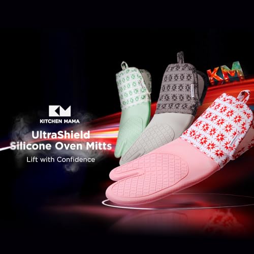 UltraShield Silicone Oven Mitts (Gem-red / Standard)