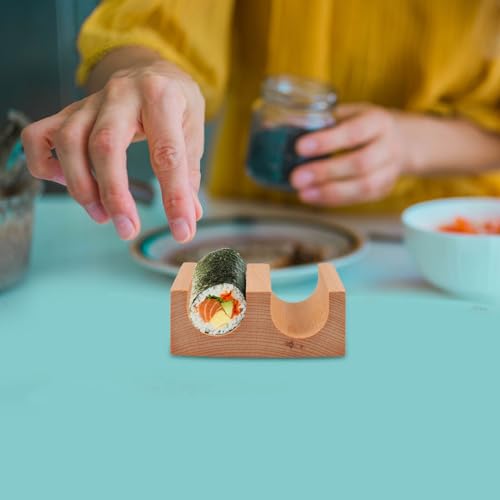Hand Roll Sushi Holder U Shaped Sushi Stand Taco Rack Serving Plate for Japanese Cuisine Home Kitchen Party 4.52X3.93X1.57In