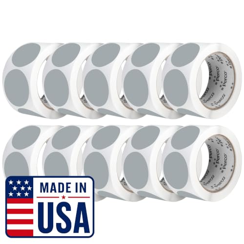 Grey Perforated Round Circle Dot Sticker 2 (Grey / 2 Inch)