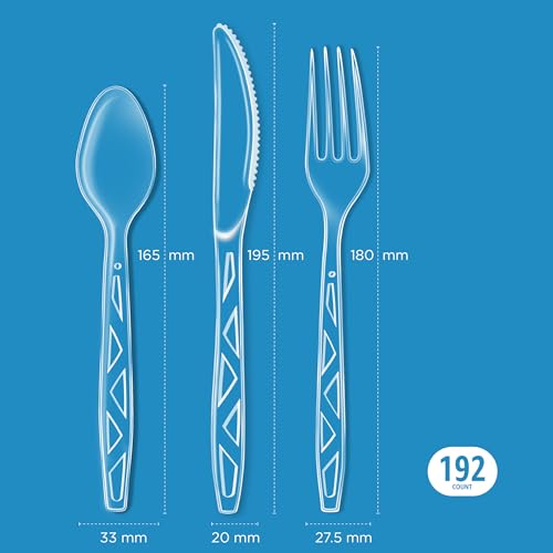 Disposable Clear Plastic Cutlery Set (Large Pack)