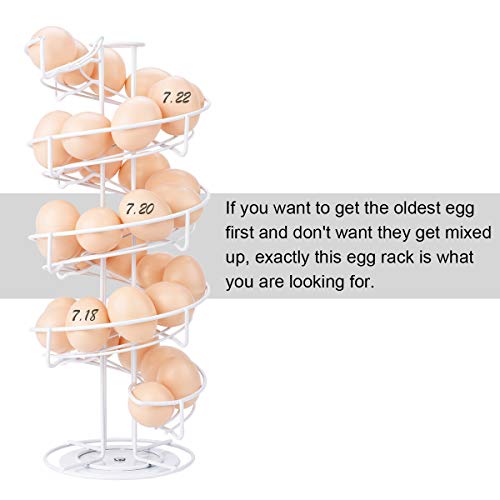 Spiral Design Metal Egg Skelter Dispenser Rack