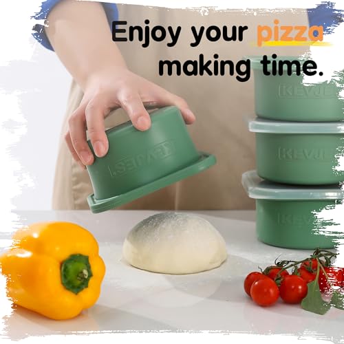 500ml Individual Dough Storage Vessels with Airtight Lid (Green)