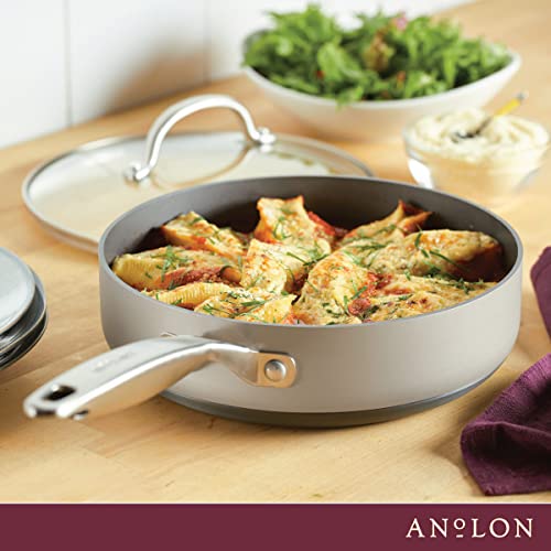 Achieve Hard Anodized Nonstick Sauté Pan with Lid (Saute Pan (3 Quart) / Silver)
