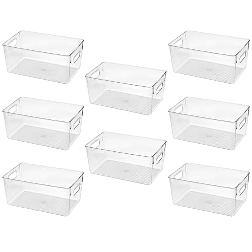 Clear Plastic Storage Bins (10 X 6 X 5.1)