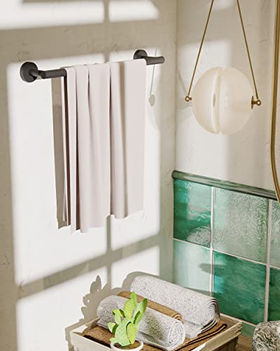 18 Inches Matte Black Towel Bar for Bathroom Kitchen Hand Towel Holder Dish Cloths Hanger SUS304 Stainless Steel RUSTPROOF Wall Mount (Matte Black / 16 inch(Center to Center))