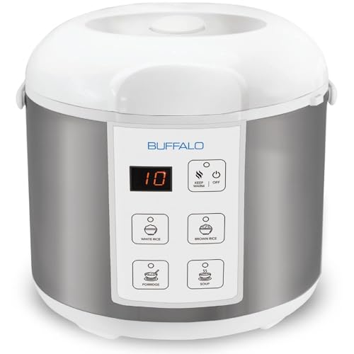 Rice Cooker Stainless Steel Inner Pot Rice Maker Large (10 Cup)
